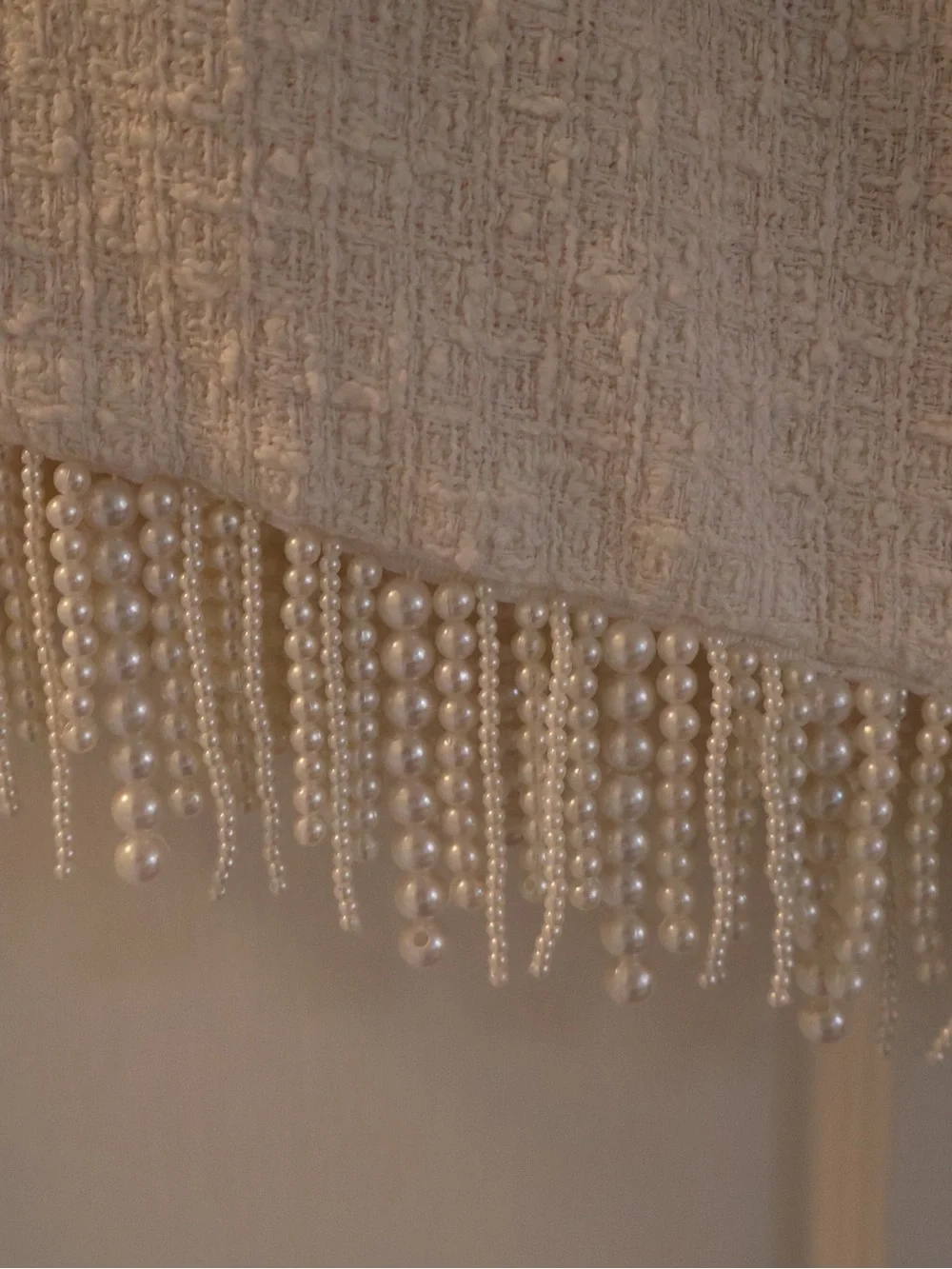 Mango Ivory Beaded Fringe Halter Neck Dress - Picture 4 of 7